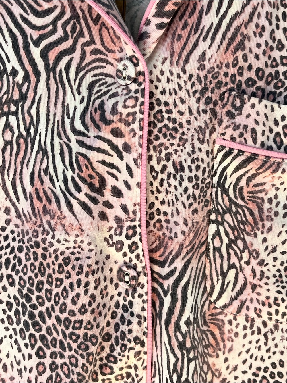 SKIMS Sleep Long Sleep Set in Bloom Mini Animal Print Sz M NWT 🩷🤎 - Picture 10 of 11